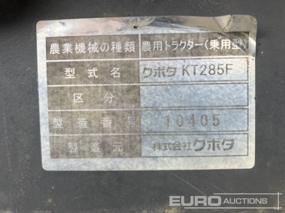 Kubota KT280 - Mini trator: foto 4 Kubota KT280 - Mini trator: foto 4