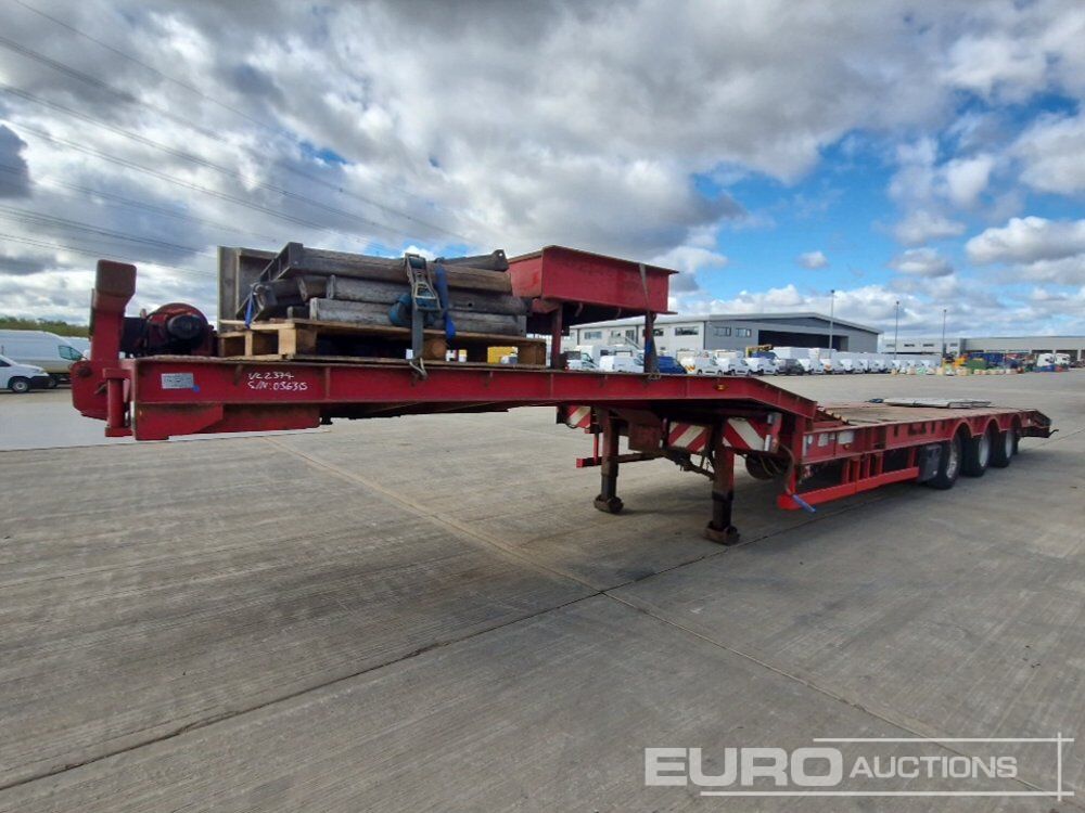 M&G Trailers Ltd, Step Frame Low Loader Tri Axle Rear Steering, 3m Extendable C/w Out Riggers & Alloy Ramps - Reboque baixa: foto 1 M&G Trailers Ltd, Step Frame Low Loader Tri Axle Rear Steering, 3m Extendable C/w Out Riggers & Alloy Ramps - Reboque baixa: foto 1