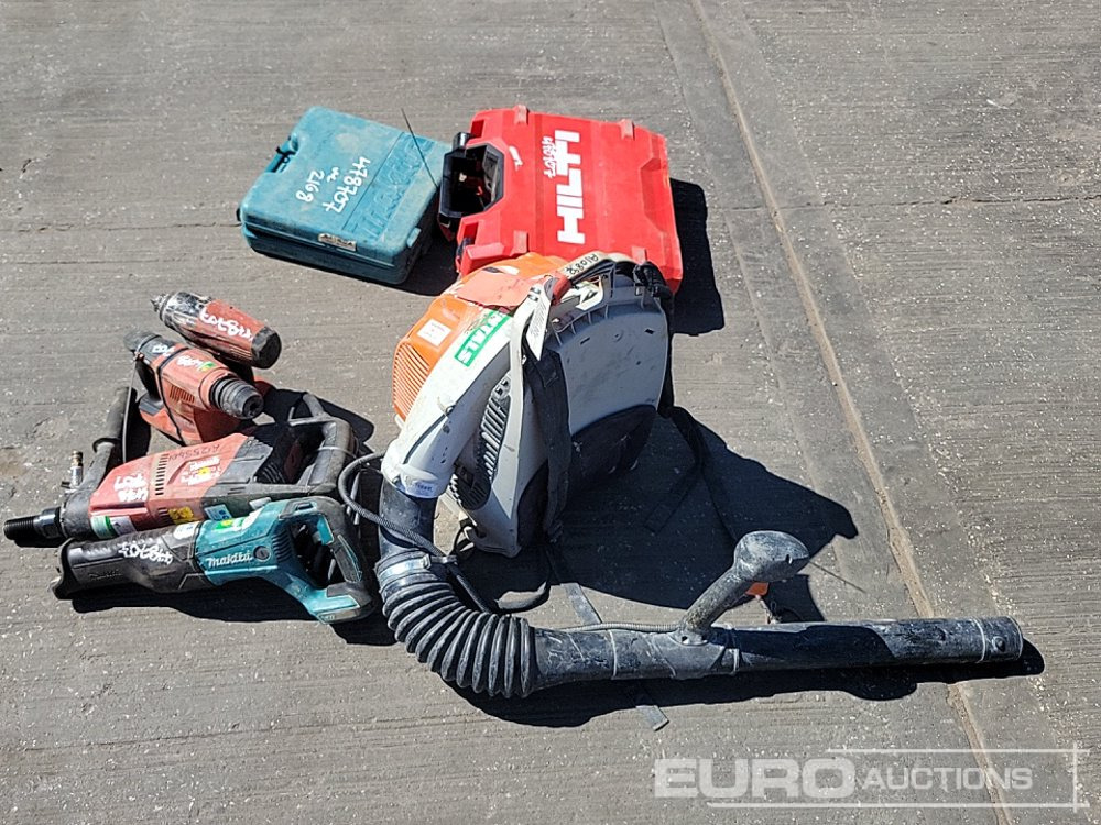Equipamento de construção Makita Battery Reciprocating Saw, Hilti 110Volt Diamond Core Drill, Hilti Battery Hammer Drill, Hilti Battery Impact Gun, Makita 110Volt Impact Gun, Hilti Battery Drill, Stihl Petrol Backpack Leaf Blo: foto 6