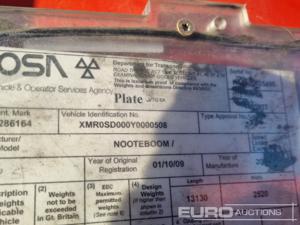 Camião de caixa aberta/ Plataforma Nooteboom 4 Axle Extendable Low Loader Trailer, Twin Axle Rear Steer, Out Riggers: foto 42