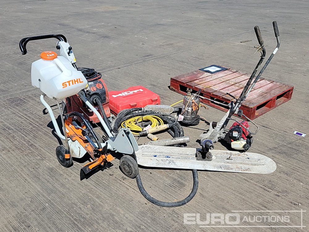 Stihl Quick Cut Saw Trolley, 110Volt Concrete Poker, 110Volt Submersible Water Pump, Pneumatic Scabbler, Concrete Float, Hilti 110Volt Vacuum, Hilti Battery Nail Gun, Petrol Concrete Screed Drive Unit - Equipamento de construção: foto 3 Stihl Quick Cut Saw Trolley, 110Volt Concrete Poker, 110Volt Submersible Water Pump, Pneumatic Scabbler, Concrete Float, Hilti 110Volt Vacuum, Hilti Battery Nail Gun, Petrol Concrete Screed Drive Unit - Equipamento de construção: foto 3