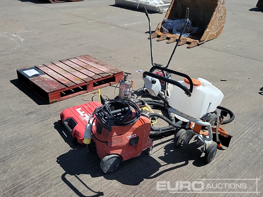 Stihl Quick Cut Saw Trolley, 110Volt Concrete Poker, 110Volt Submersible Water Pump, Pneumatic Scabbler, Concrete Float, Hilti 110Volt Vacuum, Hilti Battery Nail Gun, Petrol Concrete Screed Drive Unit - Equipamento de construção: foto 1 Stihl Quick Cut Saw Trolley, 110Volt Concrete Poker, 110Volt Submersible Water Pump, Pneumatic Scabbler, Concrete Float, Hilti 110Volt Vacuum, Hilti Battery Nail Gun, Petrol Concrete Screed Drive Unit - Equipamento de construção: foto 1