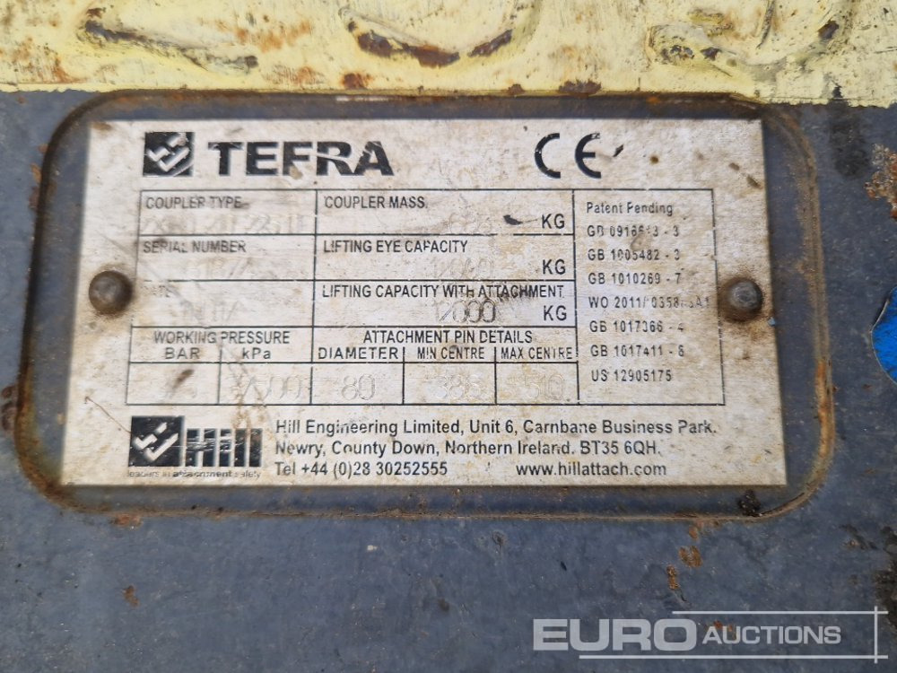 Acoplamento rápido TEFRA Hydraulic Tilting Double Lock QH 80mm Pin to suit 20 Ton Excavator: foto 16