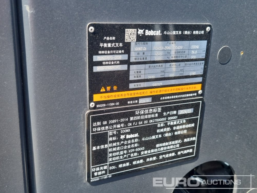 Empilhador Unused 2024 Bobcat D30NX: foto 40