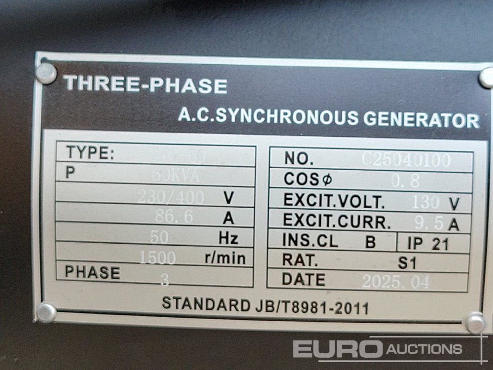 Gerador elétrico Unused 2025 Kawakenki KK60-III-SSS: foto 20