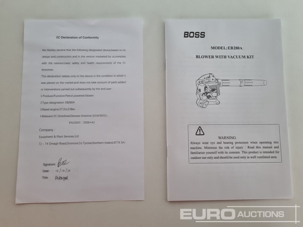 Equipamento de construção Unused Boss EB280A: foto 22