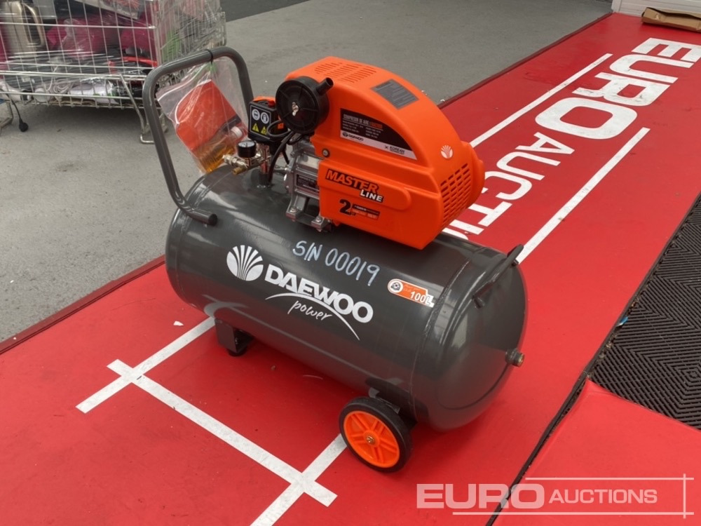 Unused Daewoo DAAC100CV 100 Litre 230 Volt Compressor - Compressor de ar: foto 2 Unused Daewoo DAAC100CV 100 Litre 230 Volt Compressor - Compressor de ar: foto 2