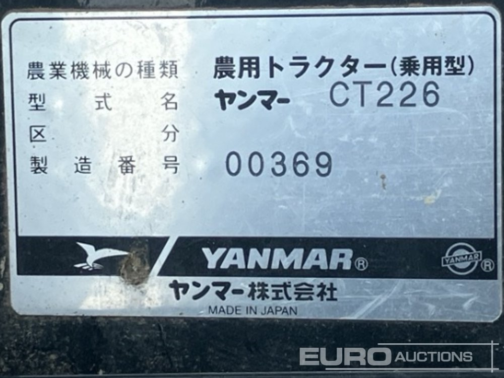 Mini trator Yanmar CT226: foto 16