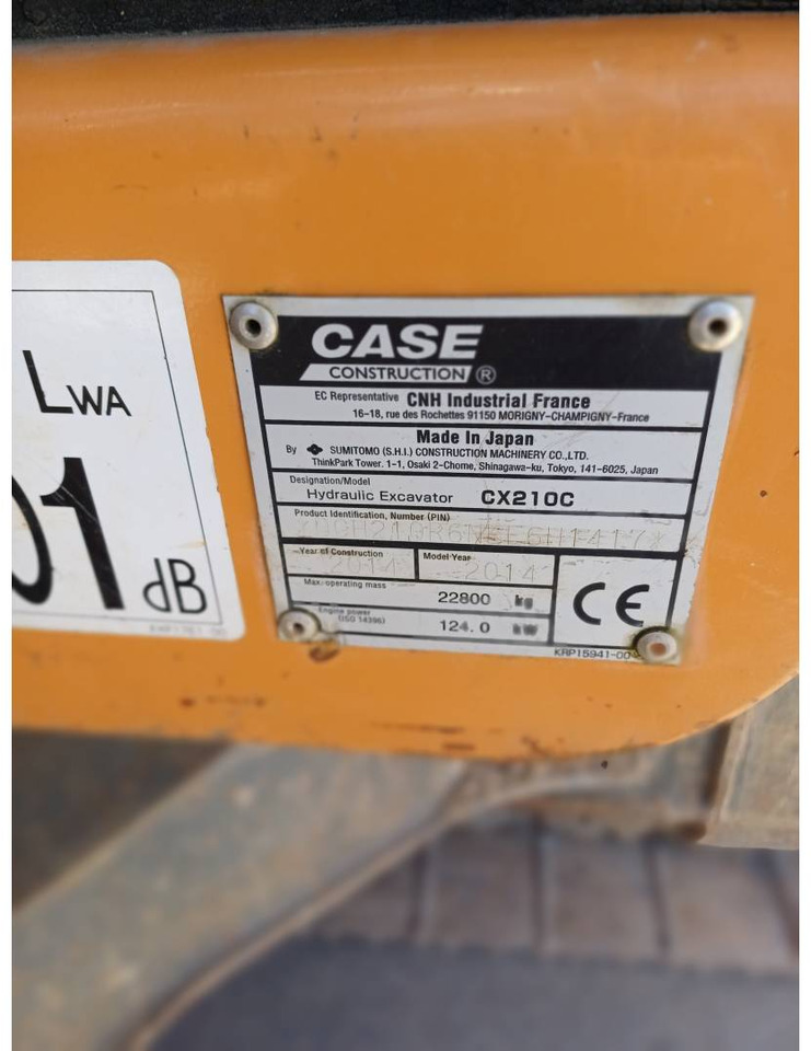 Escavadora de rastos CASE CX210: foto 6