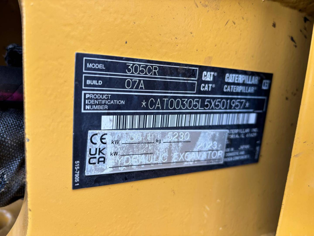 Escavadora de rastos CAT 305: foto 6