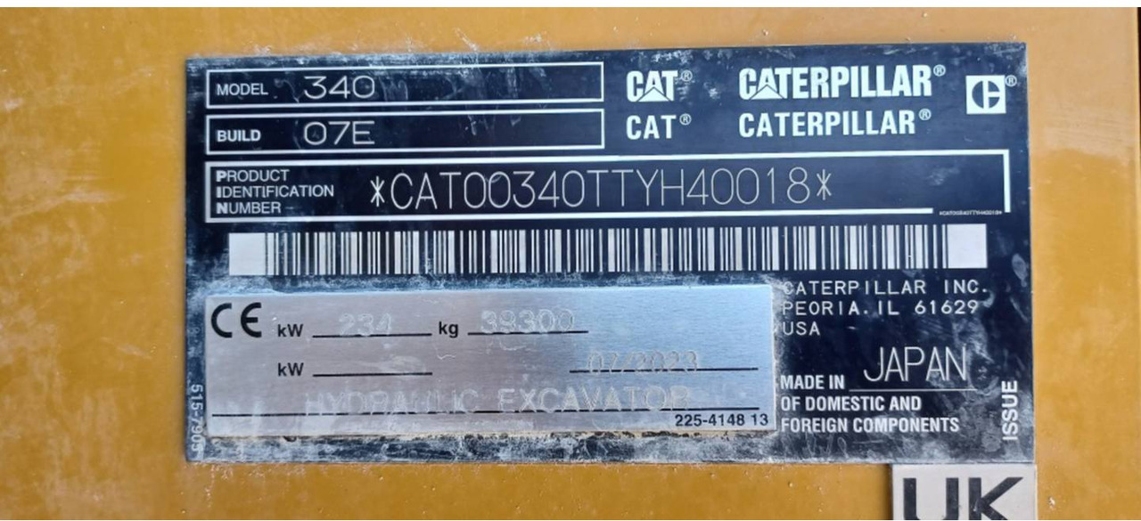 Escavadora de rastos CAT 340: foto 6