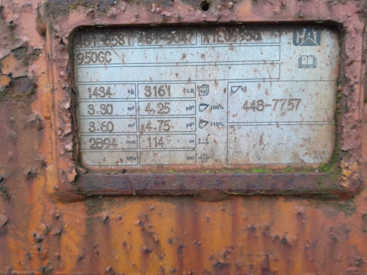 CAT 950GC/GODET/3,3M3/2894MM/BUCKET - Balde: foto 2 CAT 950GC/GODET/3,3M3/2894MM/BUCKET - Balde: foto 2