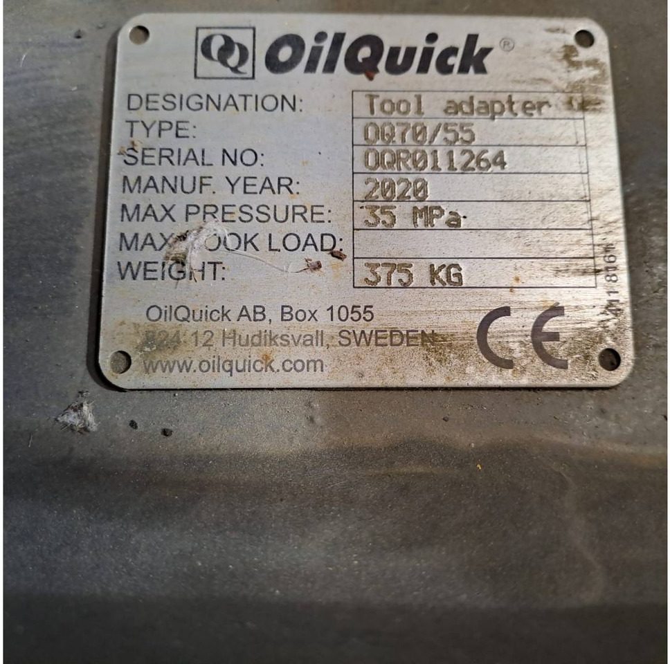 OILQUICK DEUTSCHLAND GMBH OILQUICK/OQ70/55 - Acoplamento rápido: foto 2 OILQUICK DEUTSCHLAND GMBH OILQUICK/OQ70/55 - Acoplamento rápido: foto 2