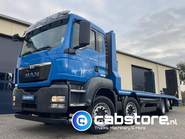 MAN TGS 35.360 8x2 Machinetransporter - Oprijwagen - Bouwjaar 2014 - Hydraulische rampen - 8x2-4 - Bickel-Tec - Good condition - Camião de caixa aberta/ Plataforma: foto 1 MAN TGS 35.360 8x2 Machinetransporter - Oprijwagen - Bouwjaar 2014 - Hydraulische rampen - 8x2-4 - Bickel-Tec - Good condition - Camião de caixa aberta/ Plataforma: foto 1