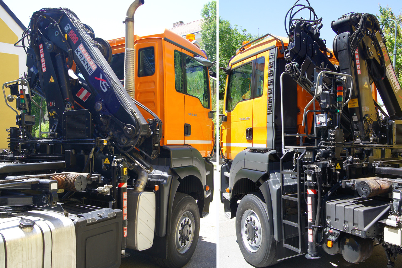 Camião polibenne, Camião grua MAN TGA 18.360 BL 4x4/Euro 4/TÜV/HIAB 111/MULTILIFT/Winterdienst: foto 6
