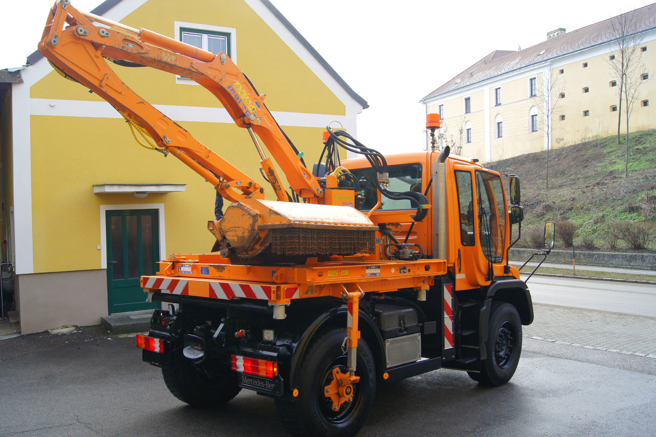 Camião basculante MERCEDES-BENZ Unimog U 400/TÜV/Hydrostat/Mähtür +MULAG MHU 800: foto 6