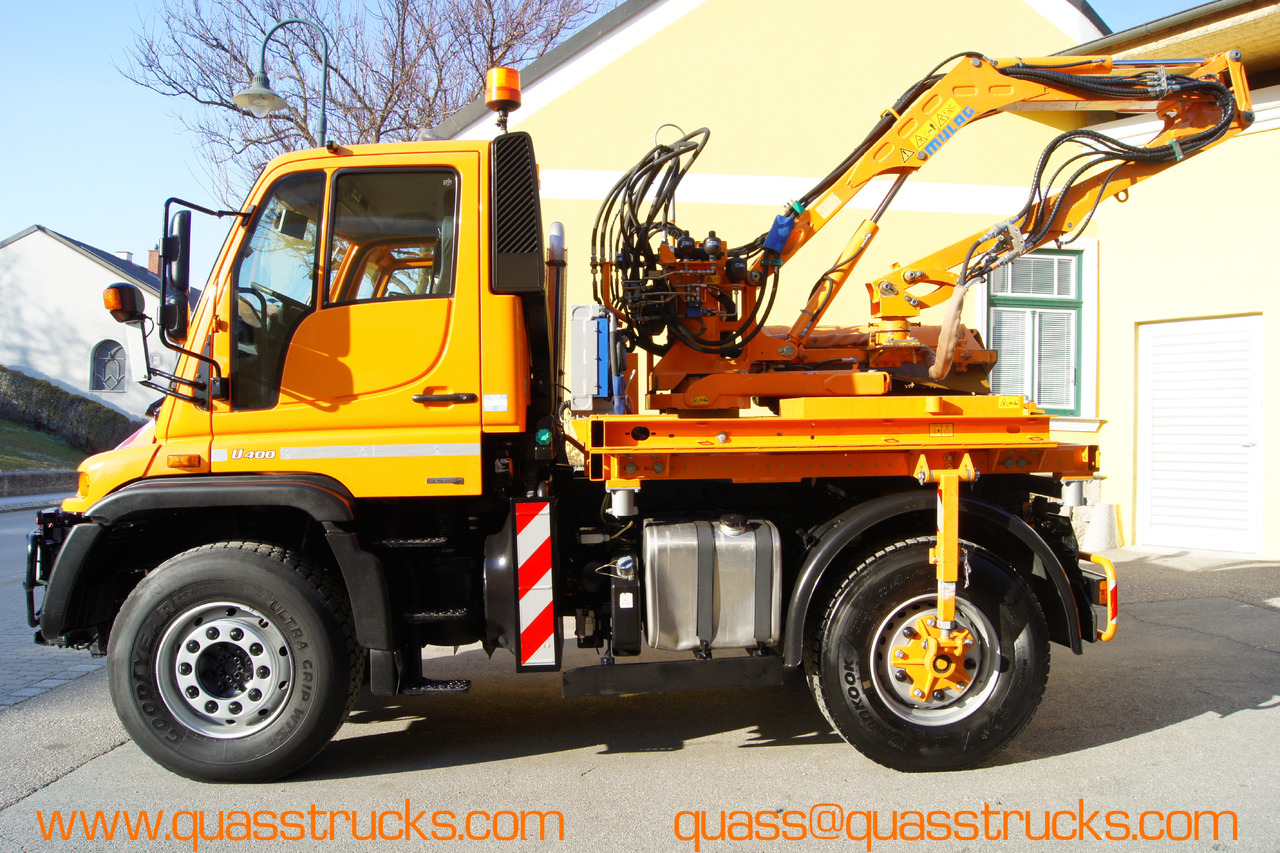 UNIMOG Unimog U 400/Hydrostat/Mähtür +MULAG MHU 800 - Camião basculante: foto 3 UNIMOG Unimog U 400/Hydrostat/Mähtür +MULAG MHU 800 - Camião basculante: foto 3