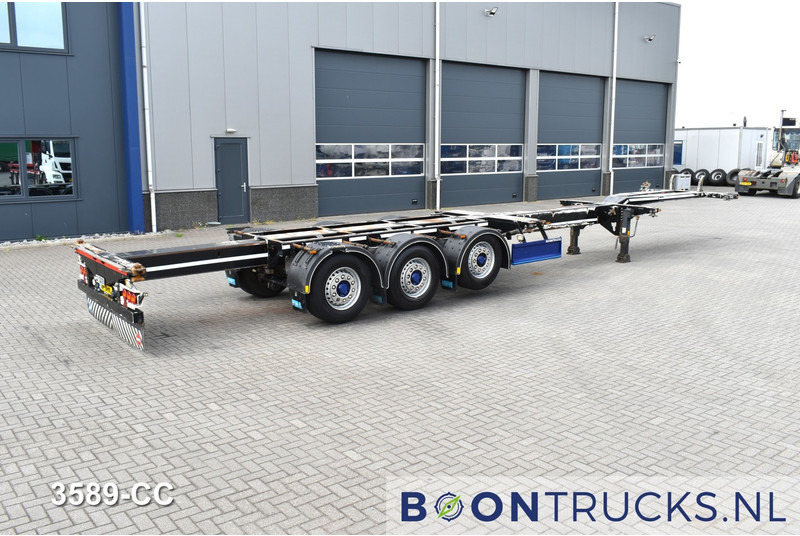 D-Tec FLEXITRAILER | 2x20-30-40-45ft HC * STEERING AXLE * BPW / DISC * 2x EXTENDABLE * APK 08-2025 - Semi-reboque transportador de contêineres/ Caixa móvel: foto 2 D-Tec FLEXITRAILER | 2x20-30-40-45ft HC * STEERING AXLE * BPW / DISC * 2x EXTENDABLE * APK 08-2025 - Semi-reboque transportador de contêineres/ Caixa móvel: foto 2
