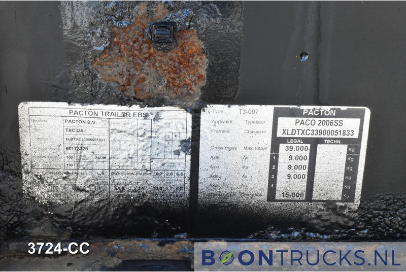 Semi-reboque transportador de contêineres/ Caixa móvel Pacton T3-007 | 2x20-40-45ft HC * LIFT AXLE * BPW * NL TRAILER: foto 20 Semi-reboque transportador de contêineres/ Caixa móvel Pacton T3-007 | 2x20-40-45ft HC * LIFT AXLE * BPW * NL TRAILER: foto 20