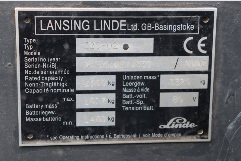 Empilhador elétrico Linde E25-02: foto 13