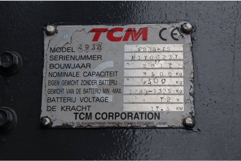 Empilhador elétrico TCM FB35-78: foto 11