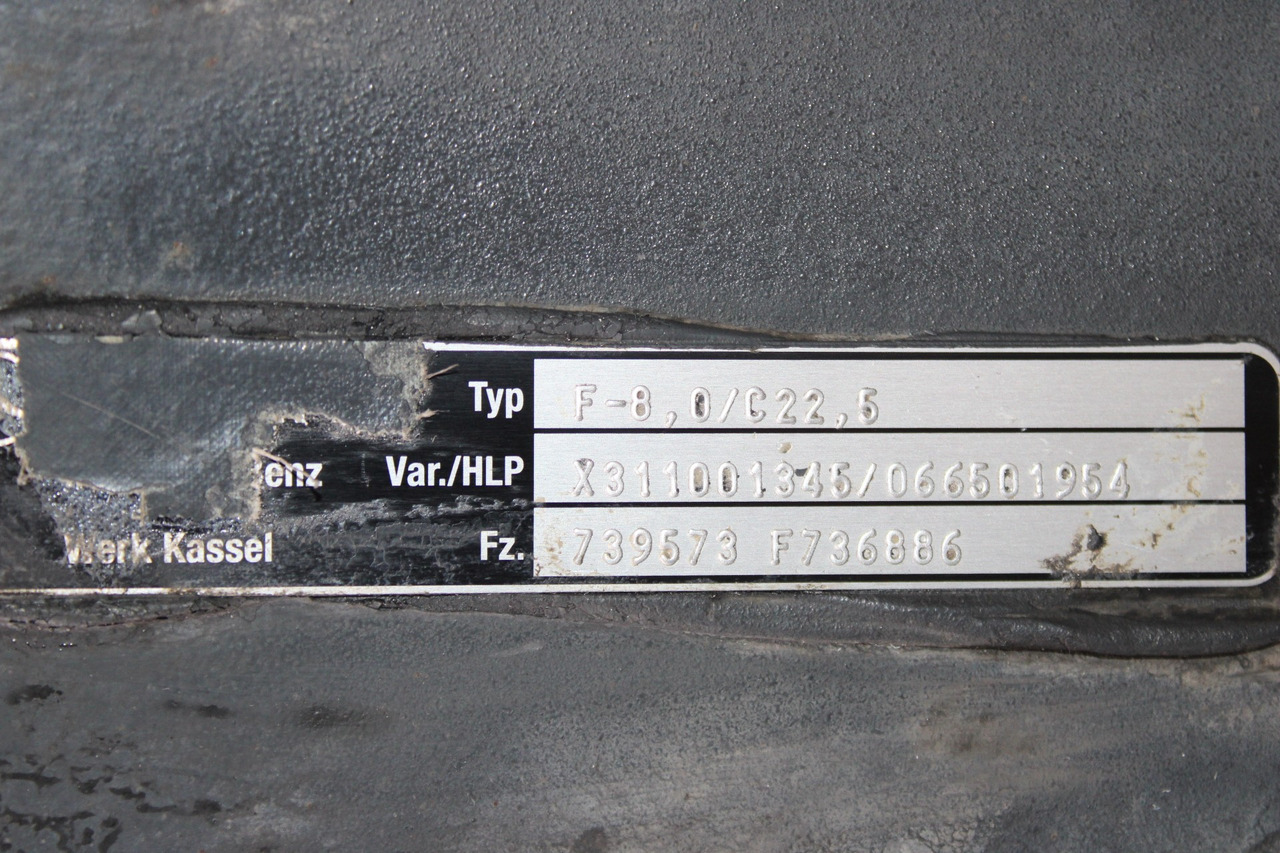 AXA FATA F-8,0-C22,5 MERCEDES ACTROS MP4 A9603311801, X311001345 - Eixo dianteiro para Camião: foto 3 AXA FATA F-8,0-C22,5 MERCEDES ACTROS MP4 A9603311801, X311001345 - Eixo dianteiro para Camião: foto 3