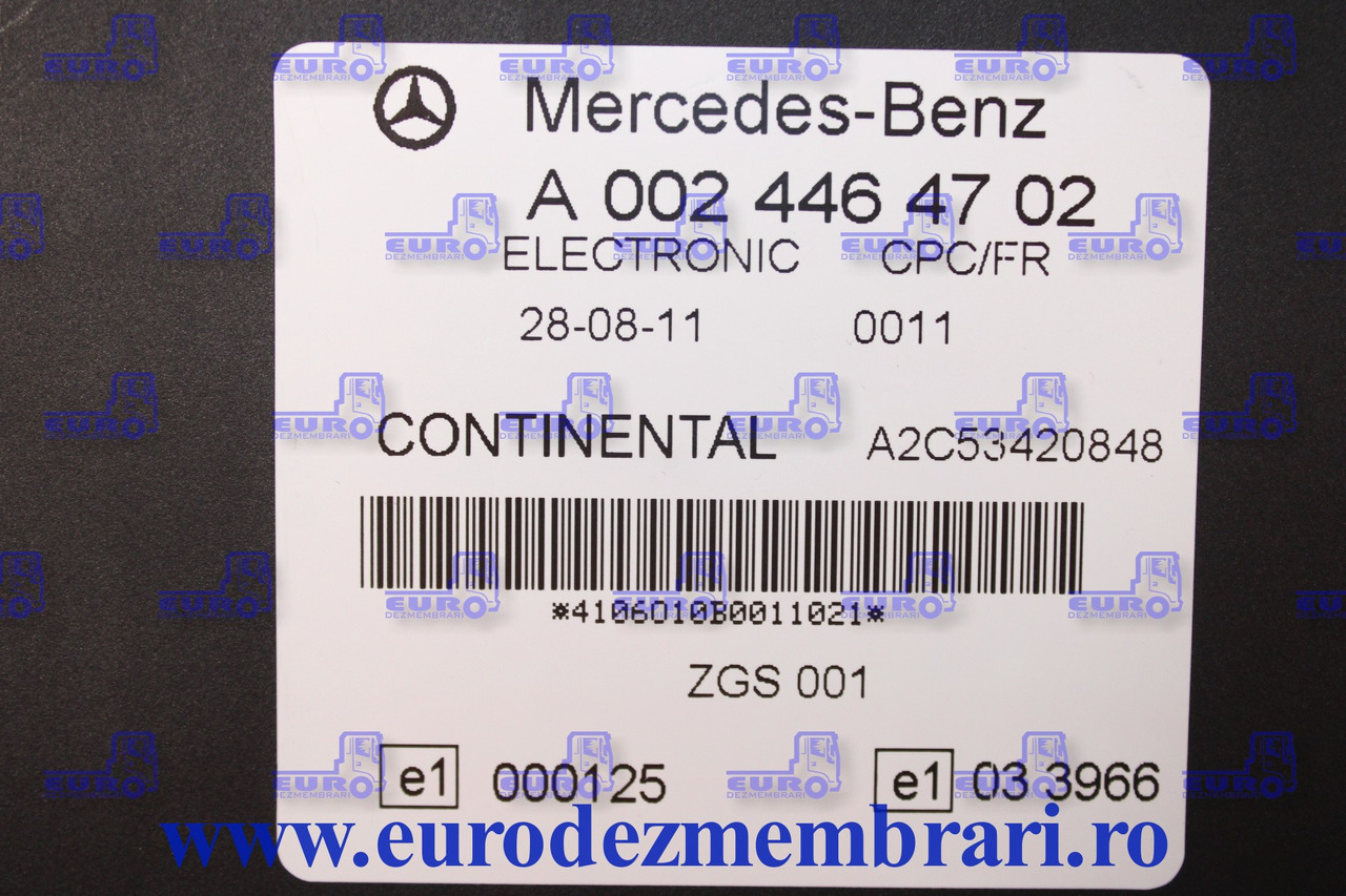 CALCULATOR CPC-FR MERCEDES ACTROS MP3 A0024464702 - Centralina electrónica para Camião: foto 3 CALCULATOR CPC-FR MERCEDES ACTROS MP3 A0024464702 - Centralina electrónica para Camião: foto 3