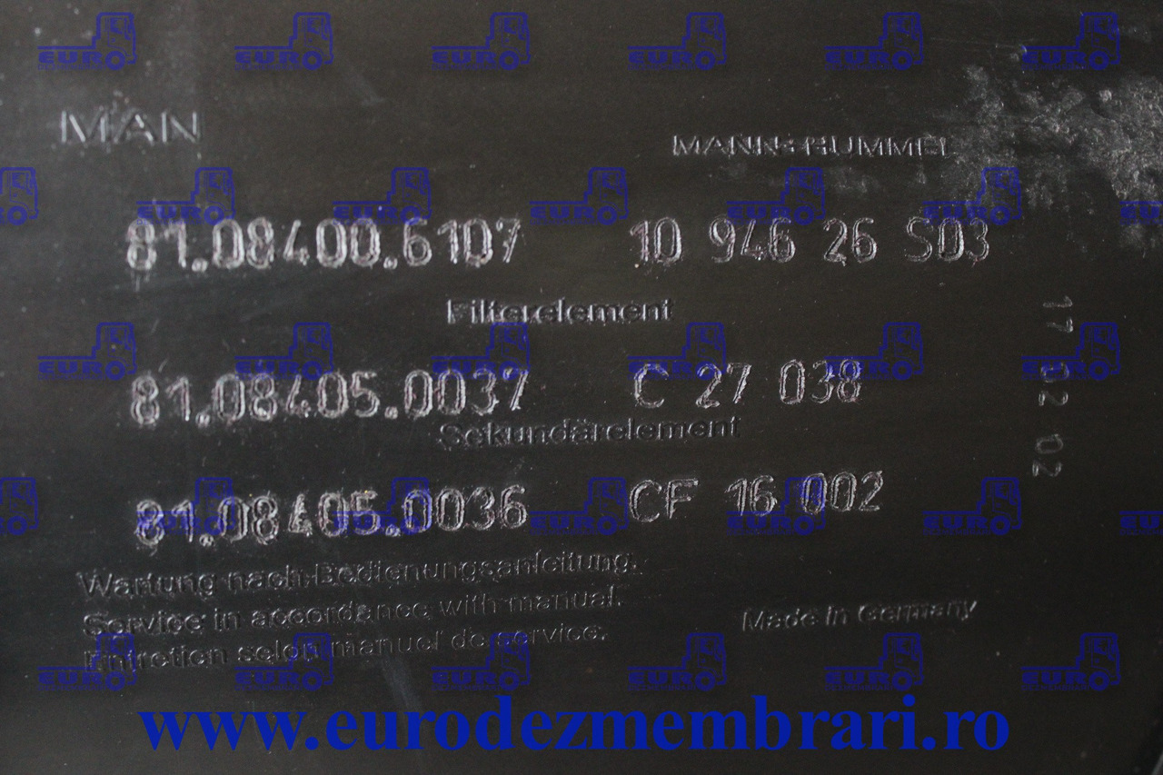 CARCASA FILTRU AER MAN TGX 81.08400.6107 - Filtro de ar para Camião: foto 3 CARCASA FILTRU AER MAN TGX 81.08400.6107 - Filtro de ar para Camião: foto 3