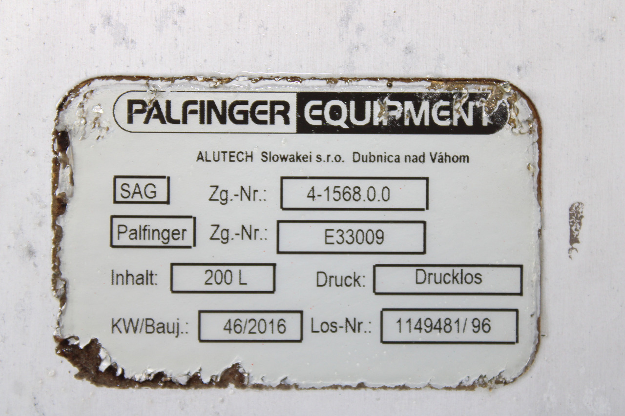 REZERVOR ULEI HIDRAULIC 200L PALFINGER E33009 - Tanque hidráulico para Camião: foto 4 REZERVOR ULEI HIDRAULIC 200L PALFINGER E33009 - Tanque hidráulico para Camião: foto 4