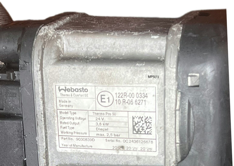 Mercedes-Benz MP5 Thermo Pro 50 - Aquecimento/ Ventilação: foto 4 Mercedes-Benz MP5 Thermo Pro 50 - Aquecimento/ Ventilação: foto 4