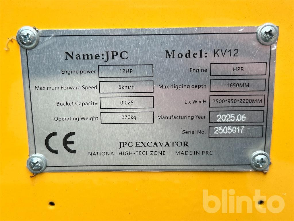 JPC Excavator KV12 (2025) - Mini escavadeira: foto 5 JPC Excavator KV12 (2025) - Mini escavadeira: foto 5