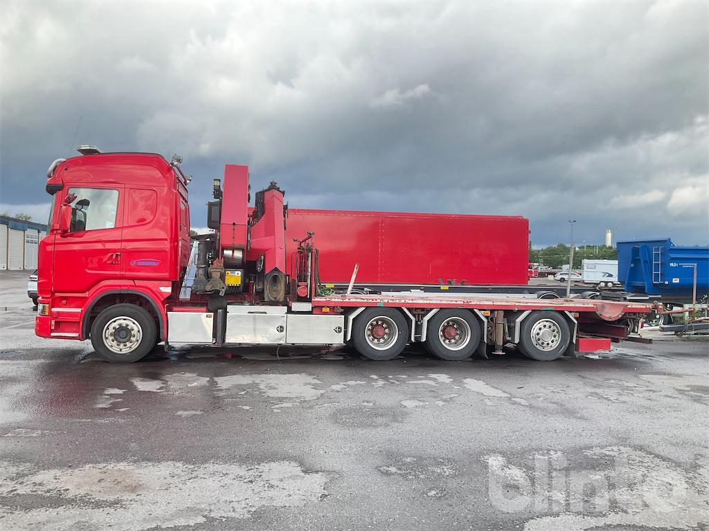 SCANIA R450 - Camião transportador de contêineres/ Caixa móvel, Camião grua: foto 3 SCANIA R450 - Camião transportador de contêineres/ Caixa móvel, Camião grua: foto 3