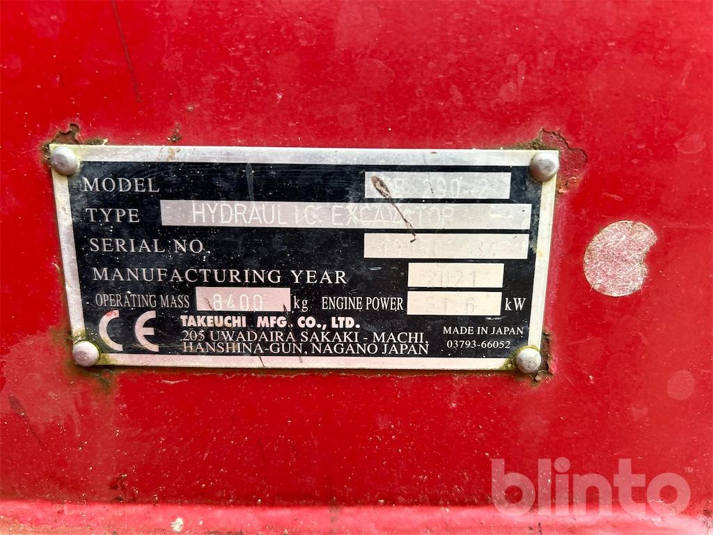 Takeuchi TB290-2CV V4 (2021) - Mini escavadeira: foto 5 Takeuchi TB290-2CV V4 (2021) - Mini escavadeira: foto 5