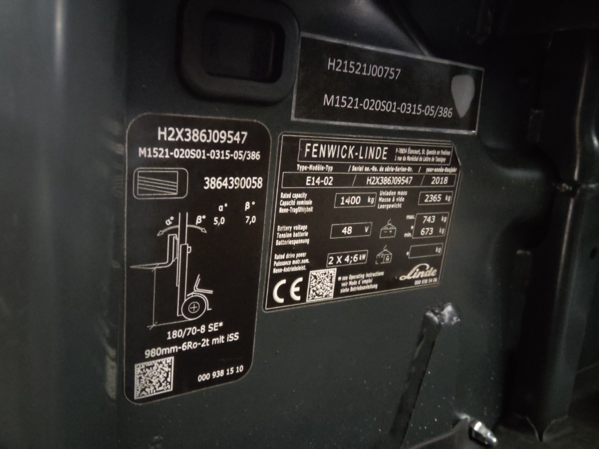 Empilhador elétrico Linde E14-02/BILOVICE: foto 7