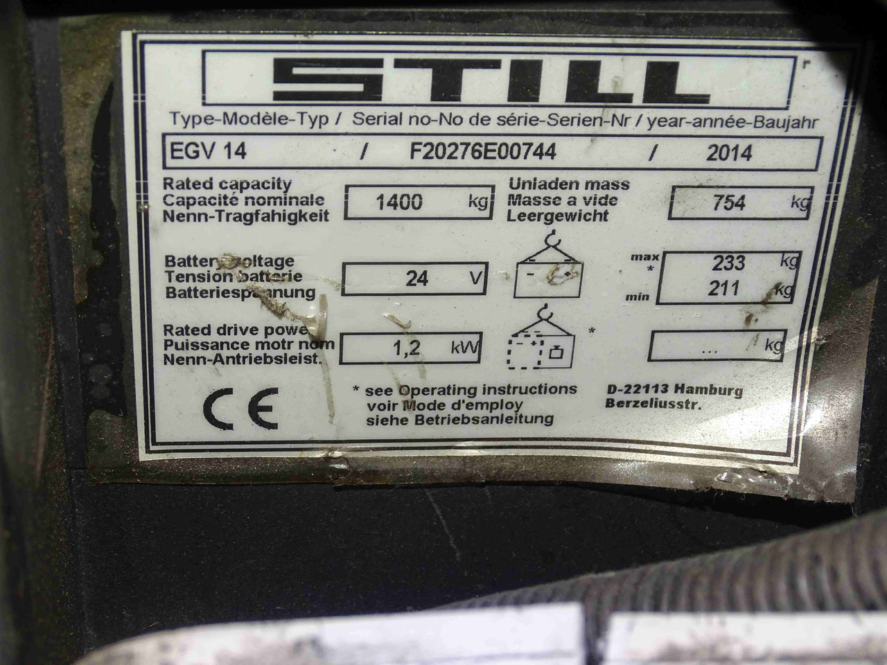Still EGV14/1000MM - Stacker: foto 5 Still EGV14/1000MM - Stacker: foto 5