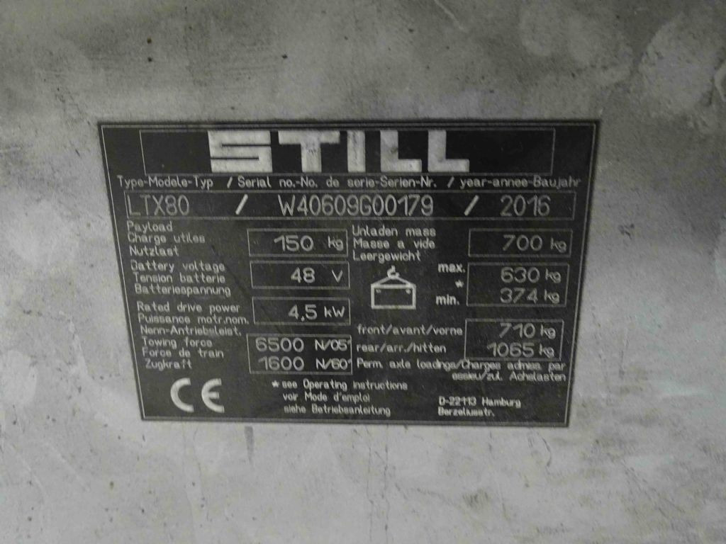 Still LTX80 - Trator elétrics: foto 5 Still LTX80 - Trator elétrics: foto 5