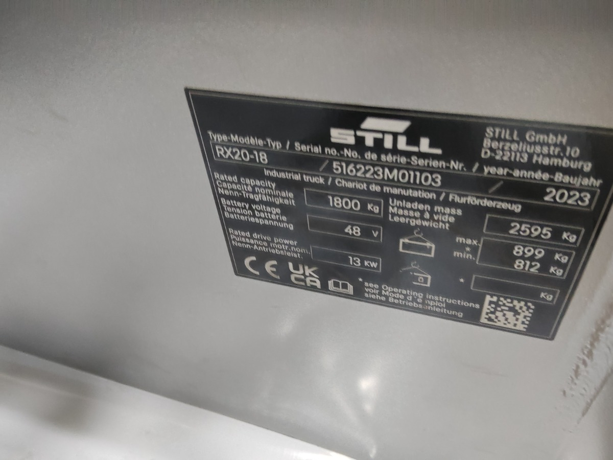 Still RX20-18 - Empilhador elétrico: foto 5 Still RX20-18 - Empilhador elétrico: foto 5