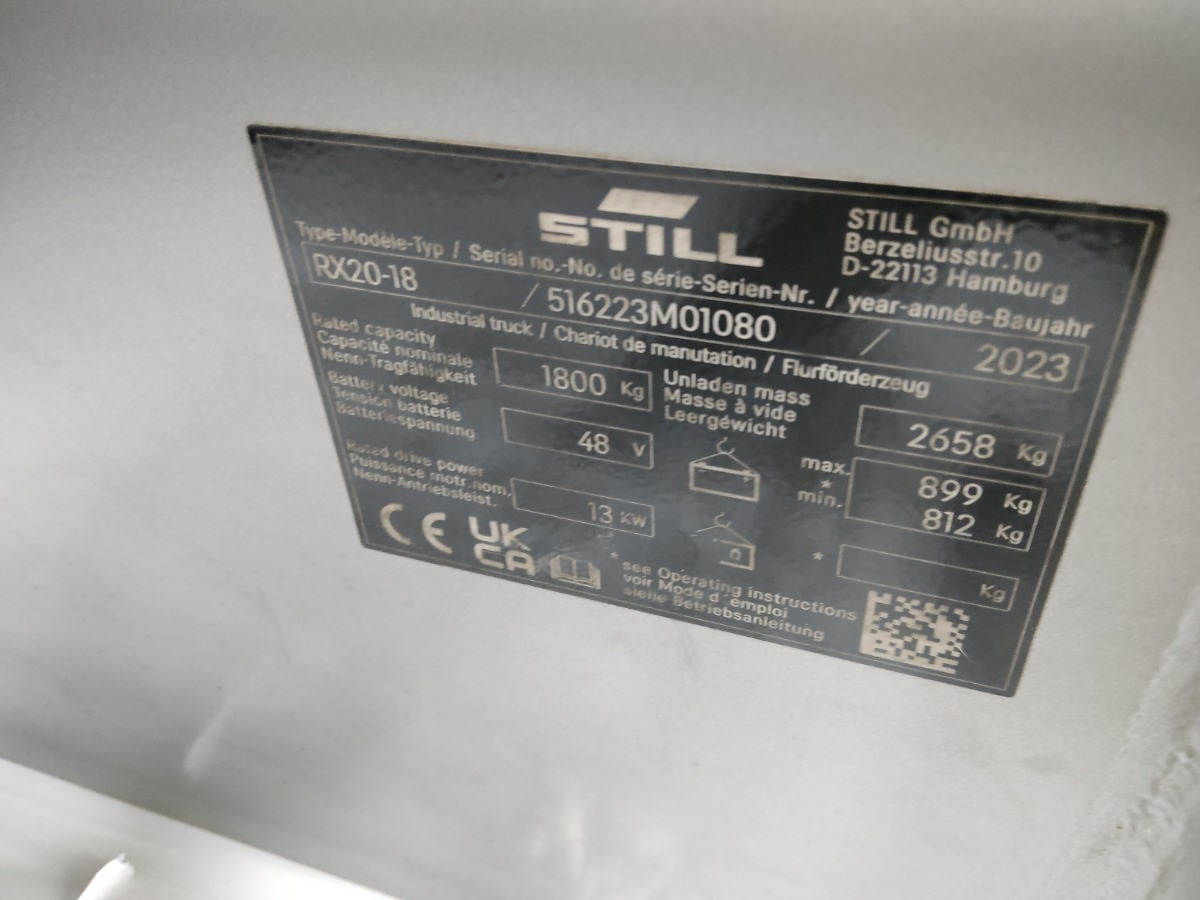 Still RX20-18 - Empilhador elétrico: foto 5 Still RX20-18 - Empilhador elétrico: foto 5