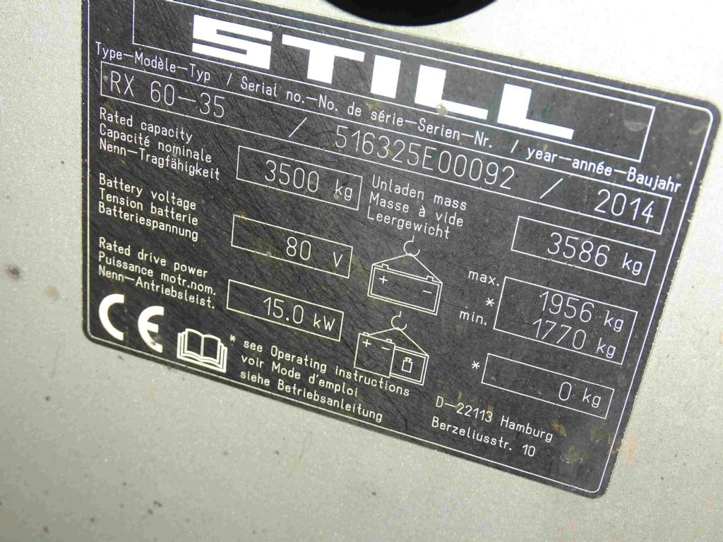 Still RX60-35 - Empilhador elétrico: foto 5 Still RX60-35 - Empilhador elétrico: foto 5