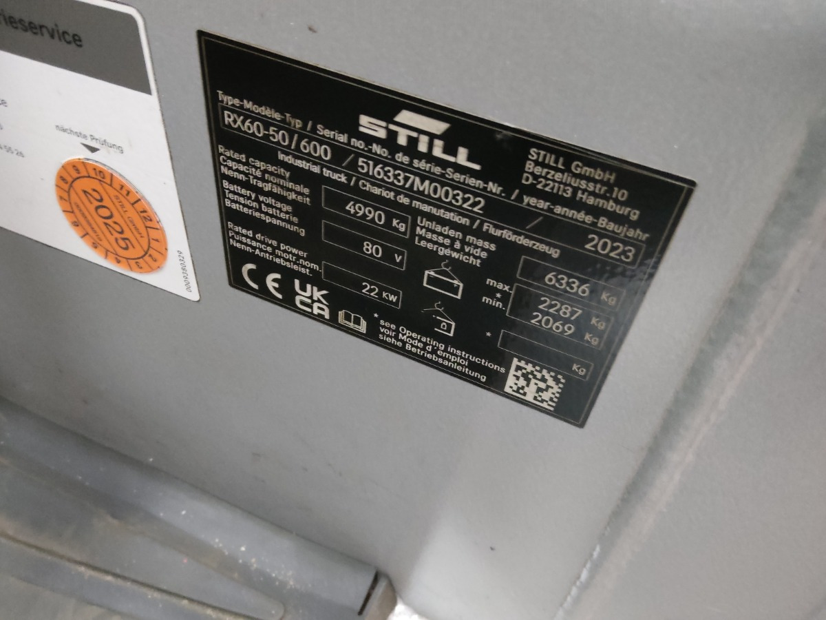 Still RX60-50/600 - Empilhador elétrico: foto 5 Still RX60-50/600 - Empilhador elétrico: foto 5