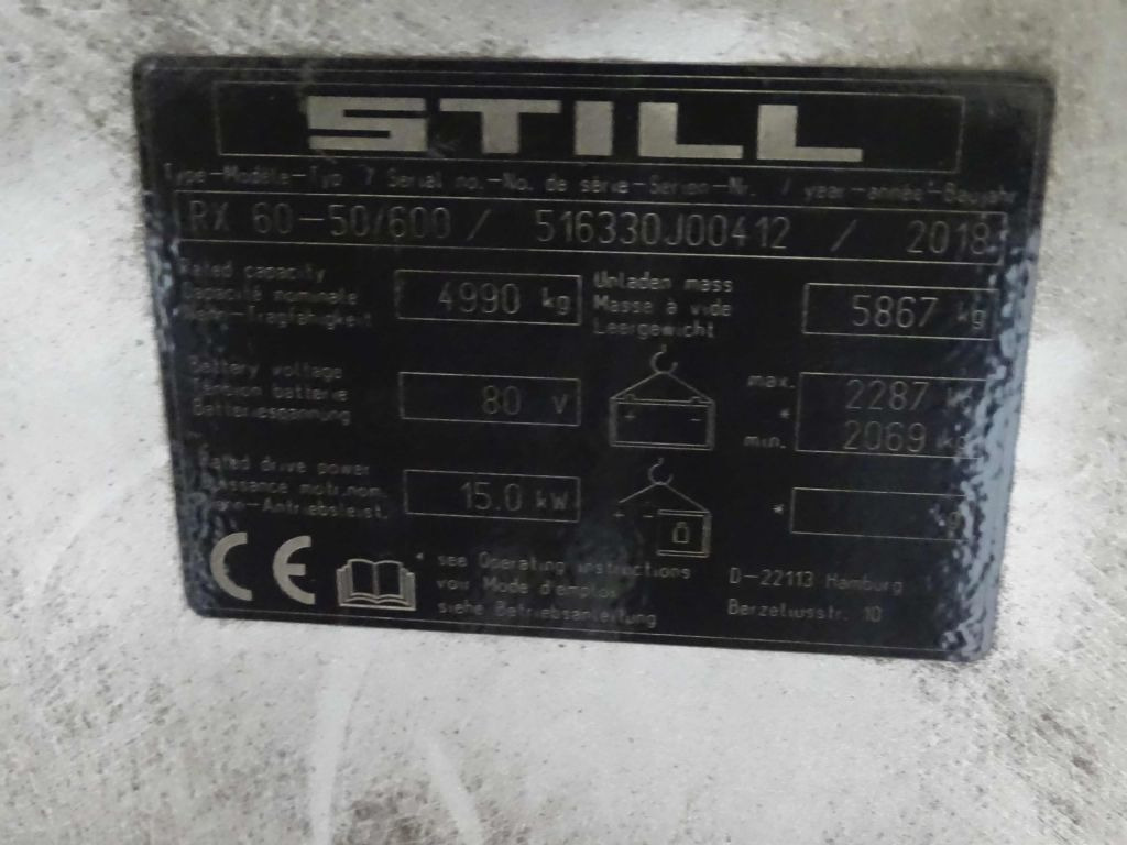 Still RX60-50/600 - Empilhador elétrico: foto 5 Still RX60-50/600 - Empilhador elétrico: foto 5