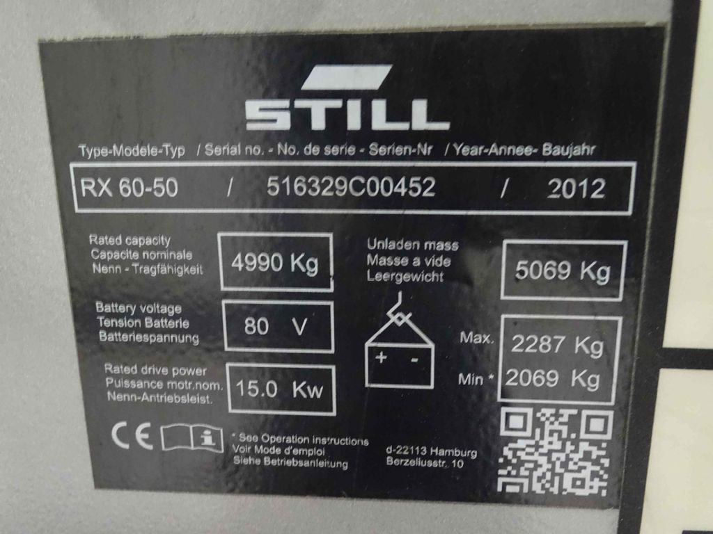 Still RX60-50 - Empilhador elétrico: foto 5 Still RX60-50 - Empilhador elétrico: foto 5