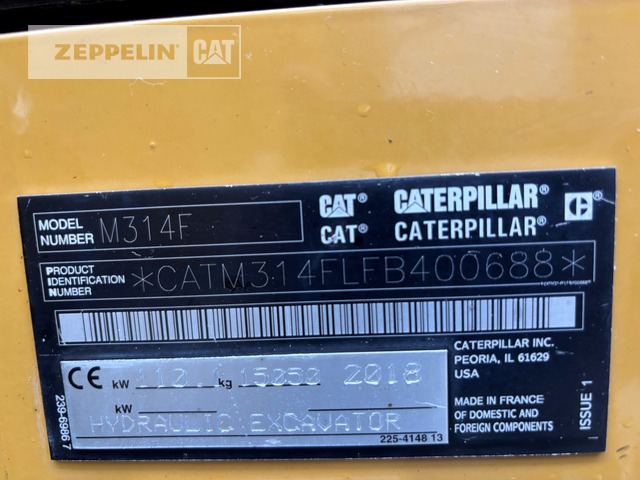 Cat M314F - Escavadeira de rodas: foto 2 Cat M314F - Escavadeira de rodas: foto 2