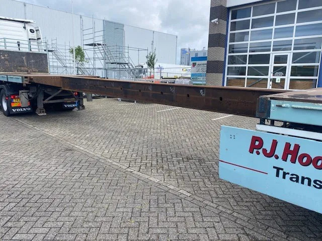 Floor robuuste vlakke oplegger ,uitschuifbaar, ,stuurassen, 20 mtr met stalen bodem/frame. kranenprofiel. - Semi-reboque plataforma/ Caixa aberta: foto 1 Floor robuuste vlakke oplegger ,uitschuifbaar, ,stuurassen, 20 mtr met stalen bodem/frame. kranenprofiel. - Semi-reboque plataforma/ Caixa aberta: foto 1